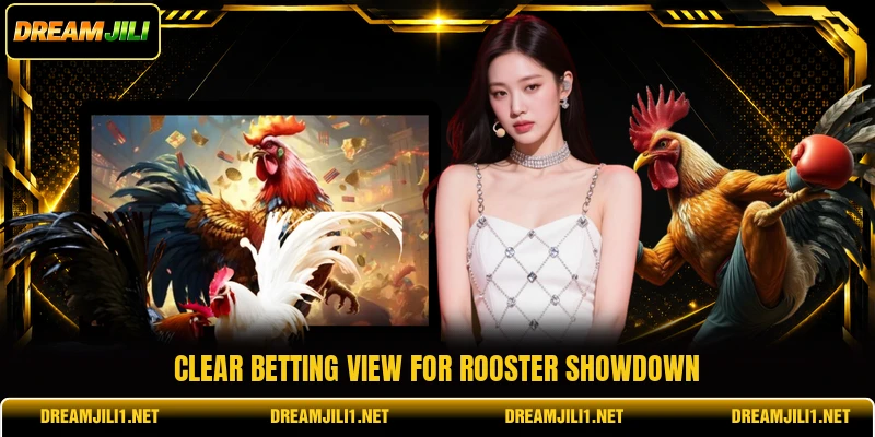 Clear betting view for rooster showdown Clear betting view for rooster showdown
