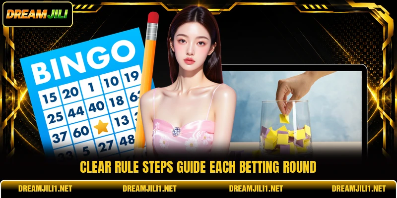 Clear rule steps guide each betting round Clear rule steps guide each betting round