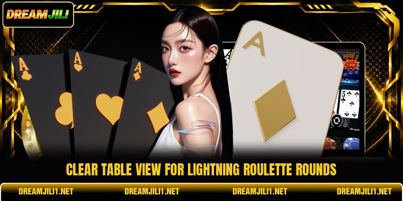 Clear table view for lightning roulette rounds Clear table view for lightning roulette rounds