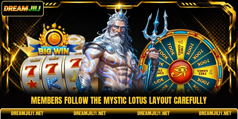 Members follow the Mystic Lotus layout carefully Members follow the Mystic Lotus layout carefully