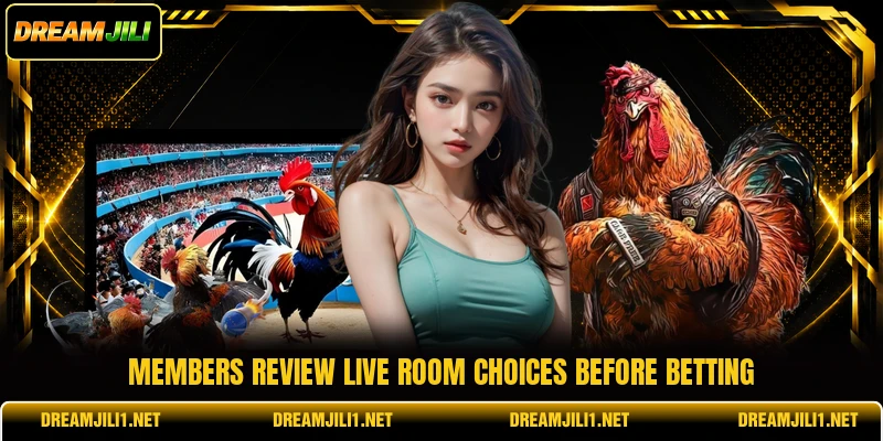 Members review live room choices before betting Members review live room choices before betting