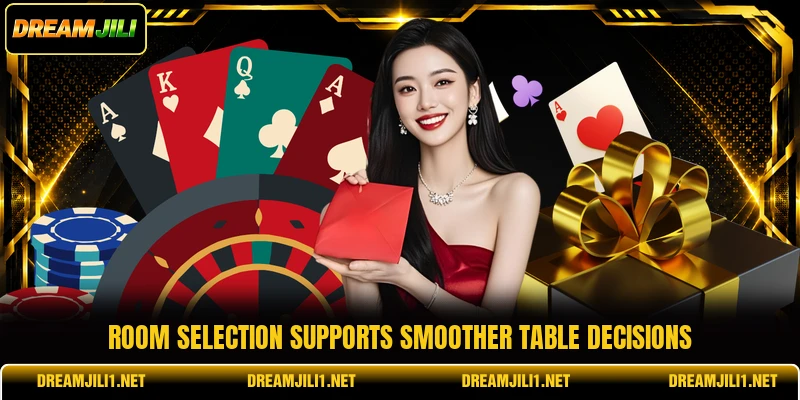 Room selection supports smoother table decisions Room selection supports smoother table decisions