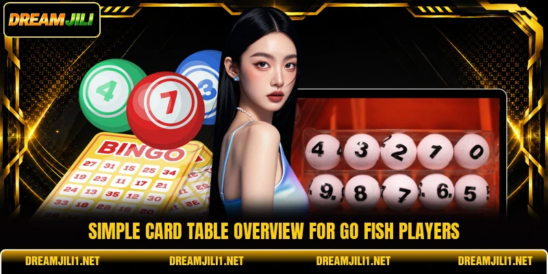 Simple card table overview for Go Fish players Simple card table overview for Go Fish players