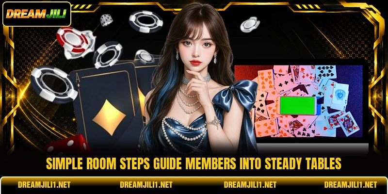 Simple room steps guide members into steady tables Simple room steps guide members into steady tables