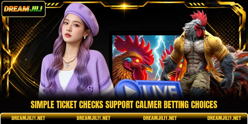Simple ticket checks support calmer betting choices Simple ticket checks support calmer betting choices