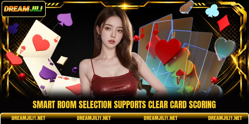 Smart room selection supports clear card scoring Smart room selection supports clear card scoring